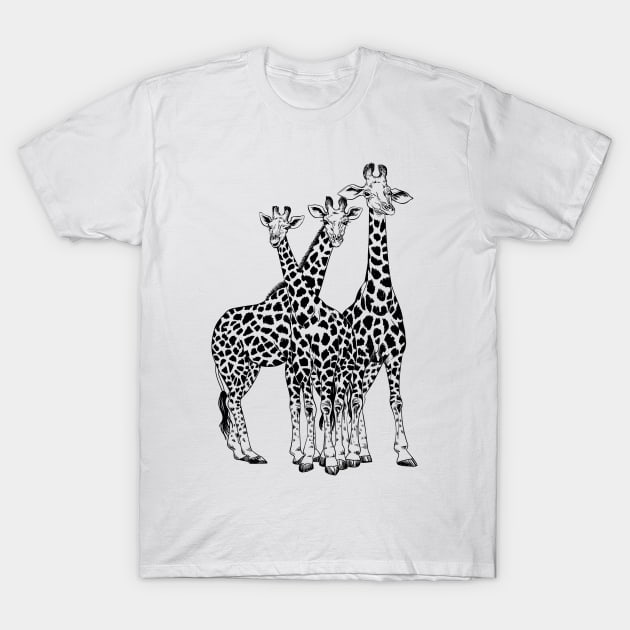 Jiraffe family T-Shirt by katerinamk